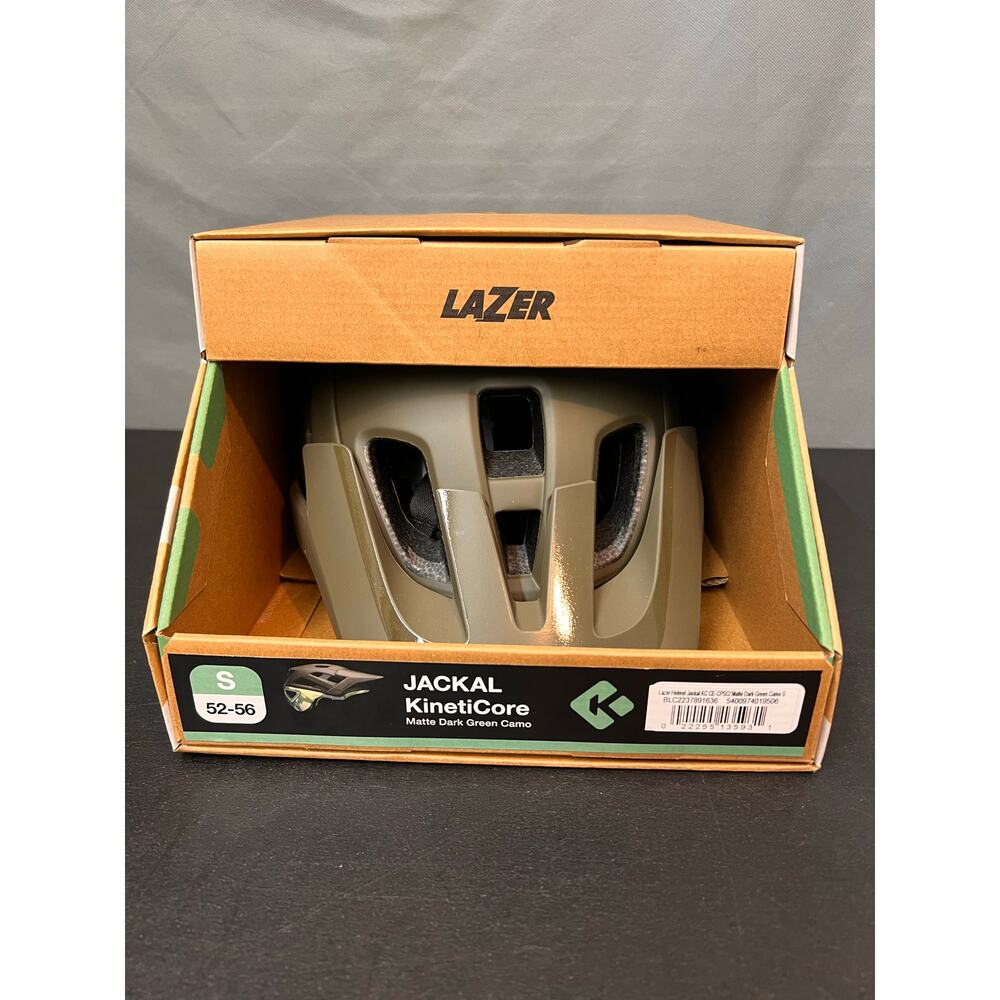NIB Lazer Jackal KinetiCore Helmet (Matte Dark Green Camo) (S)-